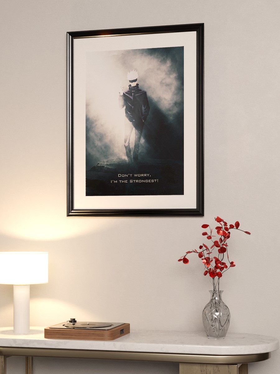 Satoru Gojo Tagline Anime Poster Çerçevesiz Yüksek Kalite Anime Duvar Poster