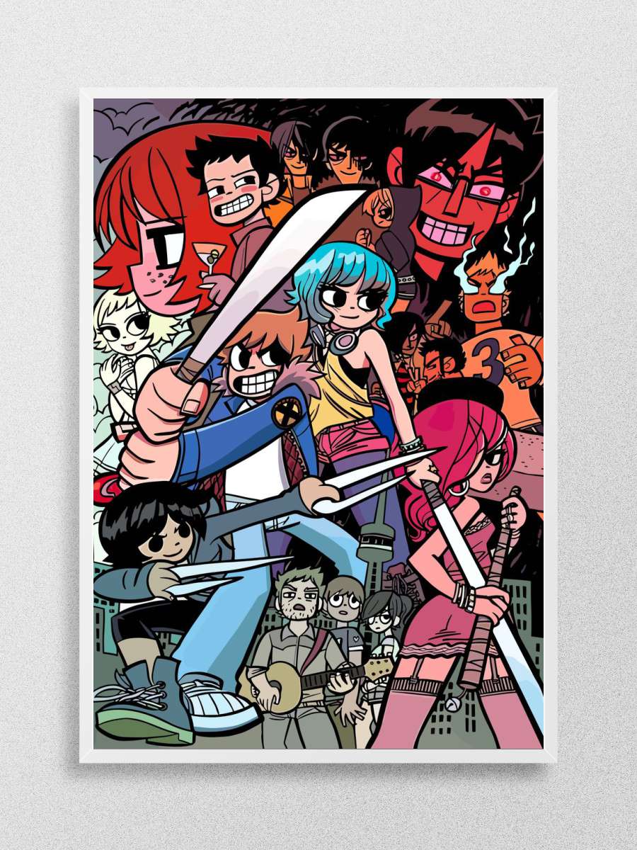 Scott Pilgrim Anime Poster Çerçevesiz Yüksek Kalite Anime Duvar Poster