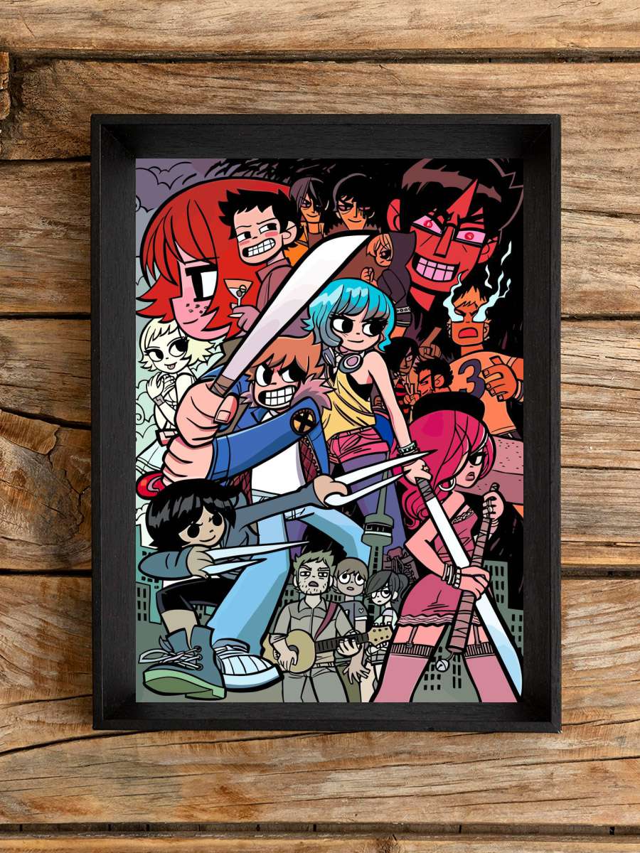 Scott Pilgrim Anime Poster Çerçevesiz Yüksek Kalite Anime Duvar Poster