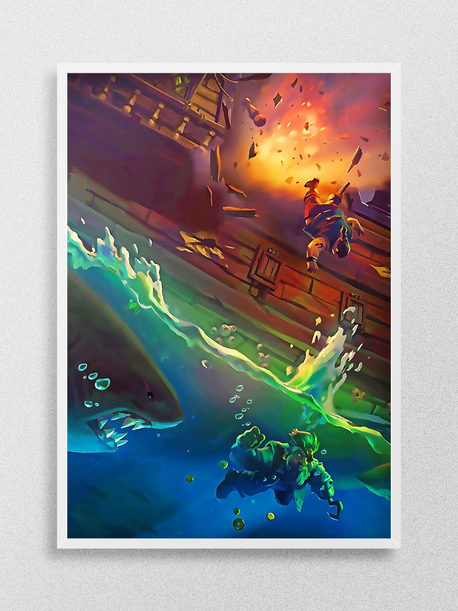 Sea Of Thieves Anime Poster Çerçevesiz Yüksek Kalite Anime Duvar Poster