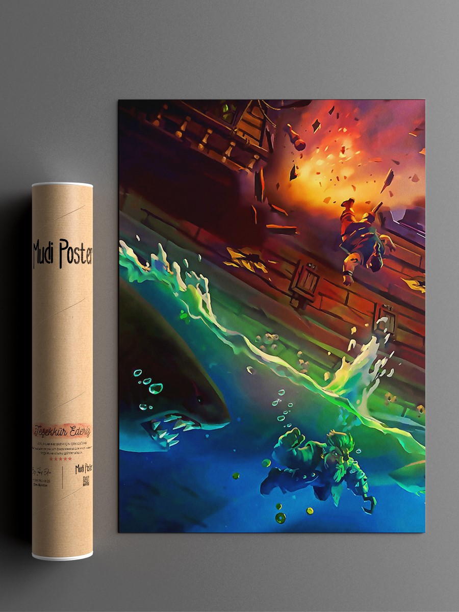 Sea Of Thieves Anime Poster Çerçevesiz Yüksek Kalite Anime Duvar Poster