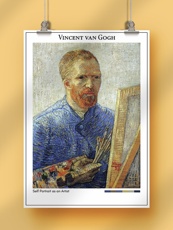 Vincent van Gogh Self Portrait as an Artist Poster