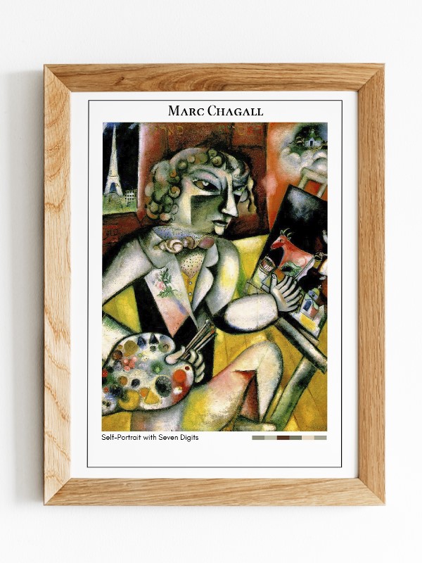 Marc Chagall Self-Portrait with Seven Digits Poster