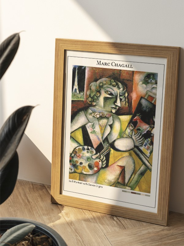 Marc Chagall Self-Portrait with Seven Digits Poster