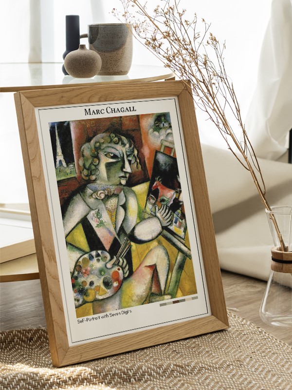 Marc Chagall Self-Portrait with Seven Digits Poster