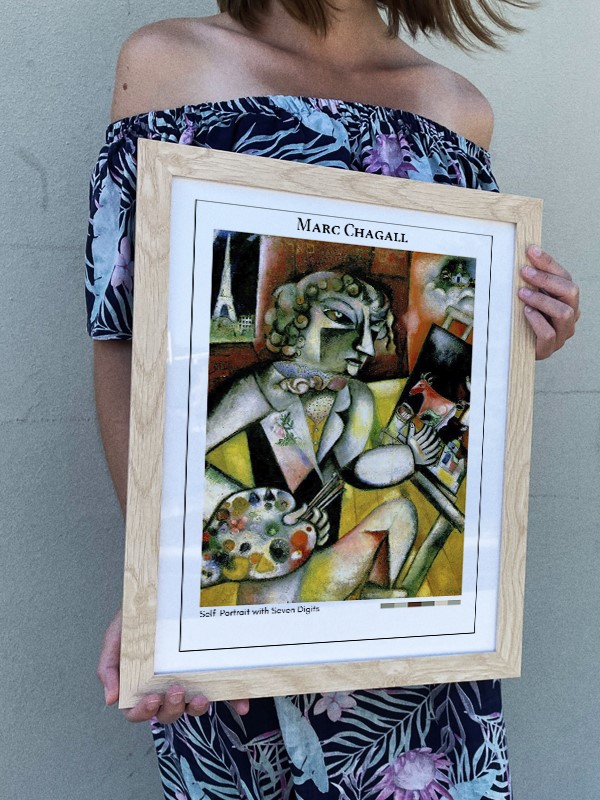 Marc Chagall Self-Portrait with Seven Digits Poster