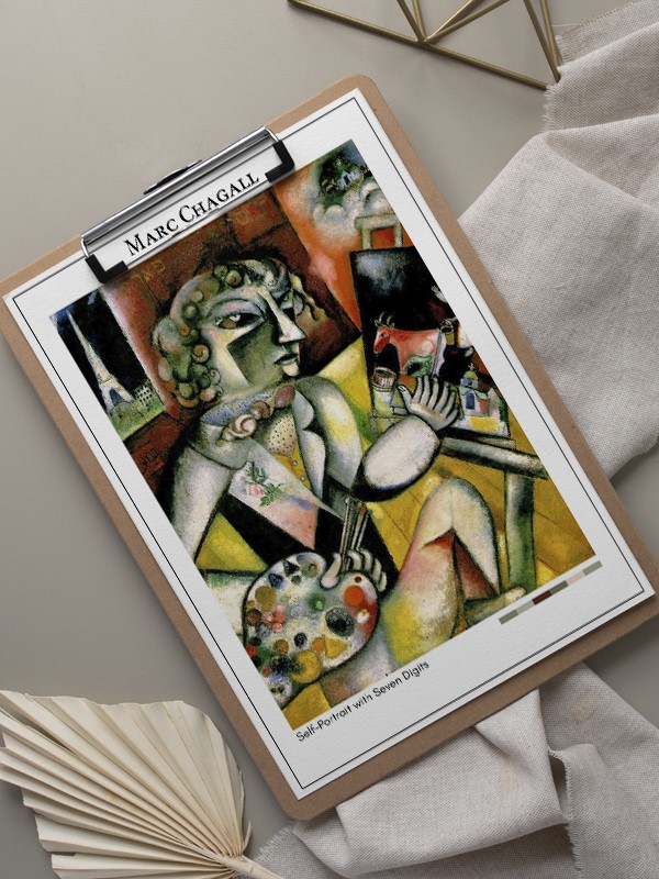 Marc Chagall Self-Portrait with Seven Digits Poster