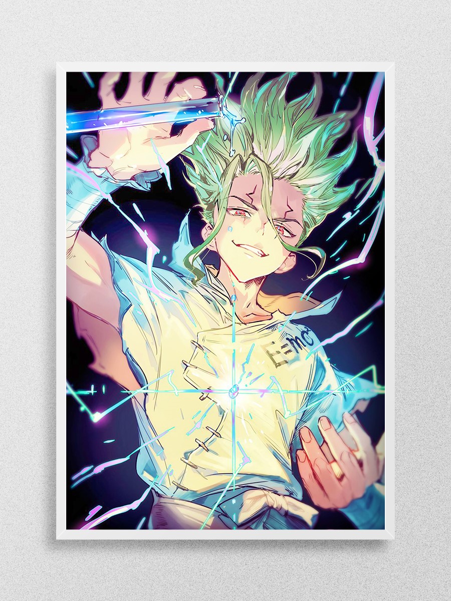 senku ishigami Anime Poster Çerçevesiz Yüksek Kalite Anime Duvar Poster