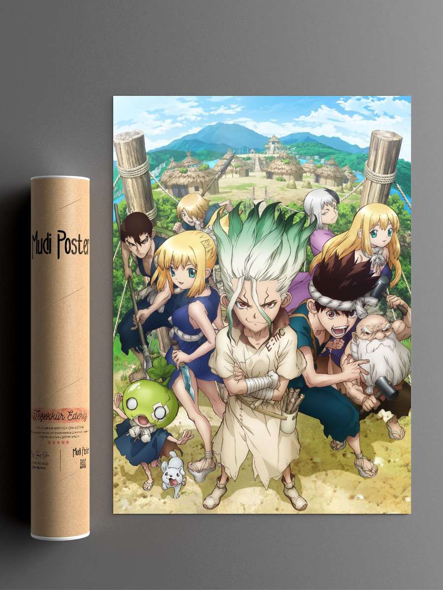senku ishigami Anime Poster Çerçevesiz Yüksek Kalite Anime Duvar Poster
