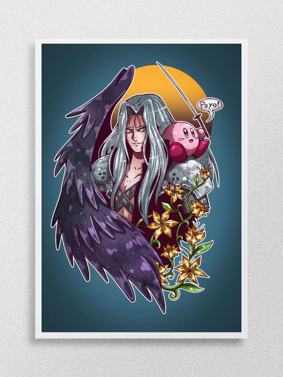 Sephiroth and Kirby Anime Poster Çerçevesiz Yüksek Kalite Anime Duvar Poster