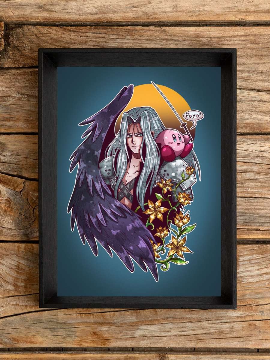 Sephiroth and Kirby Anime Poster Çerçevesiz Yüksek Kalite Anime Duvar Poster