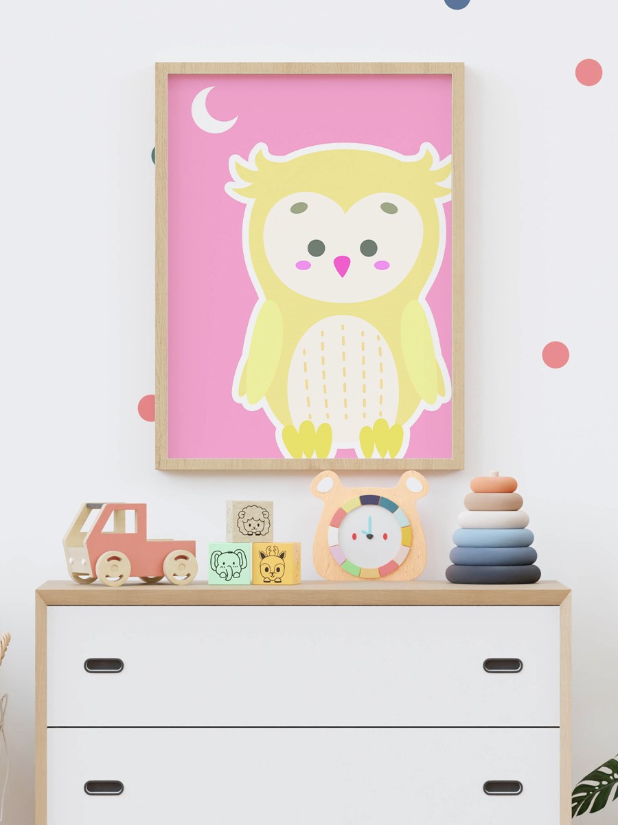 Sevimli Hayvan Çocuk Odası Duvar Poster, Bebek Odası, Dekoratif Poster Çerçevesiz