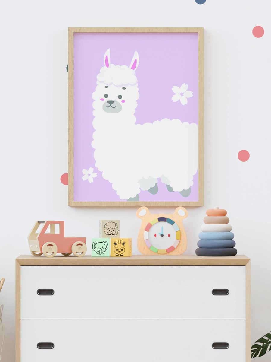 Sevimli Hayvan Çocuk Odası Duvar Poster, Bebek Odası, Dekoratif Poster Çerçevesiz