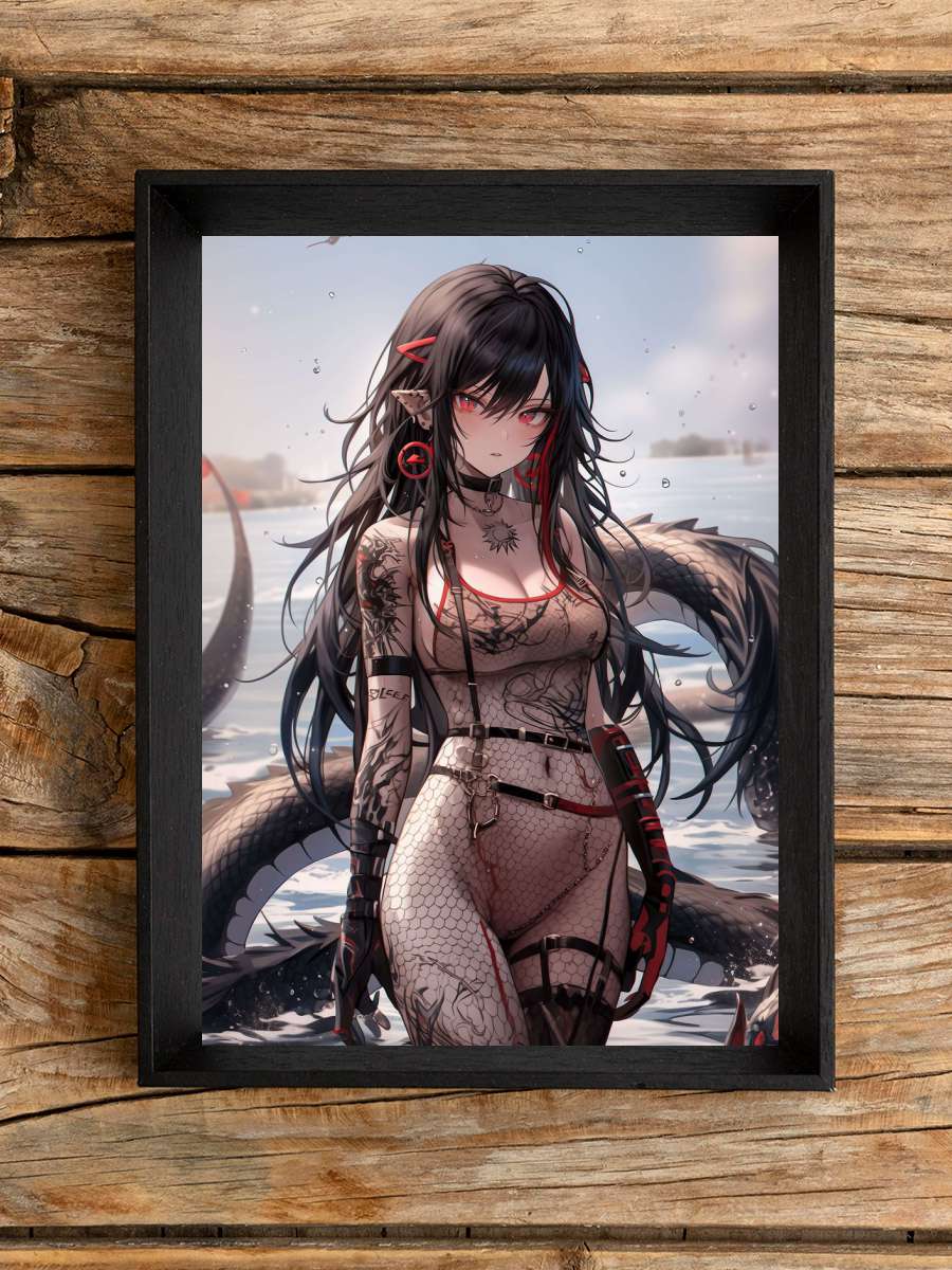 Sexy Dragon Lady Anime Poster Çerçevesiz Yüksek Kalite Anime Duvar Poster