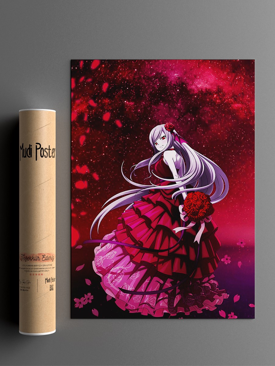 Shalltear Bloodfallen Anime Poster Çerçevesiz Yüksek Kalite Anime Duvar Poster