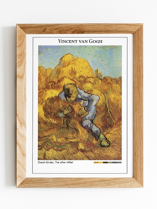 Vincent van Gogh Sheaf-Binder, The after Millet Poster