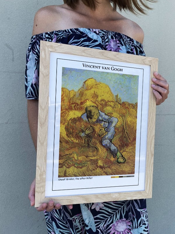Vincent van Gogh Sheaf-Binder, The after Millet Poster