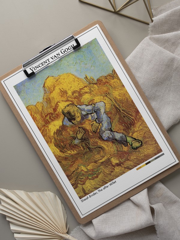 Vincent van Gogh Sheaf-Binder, The after Millet Poster