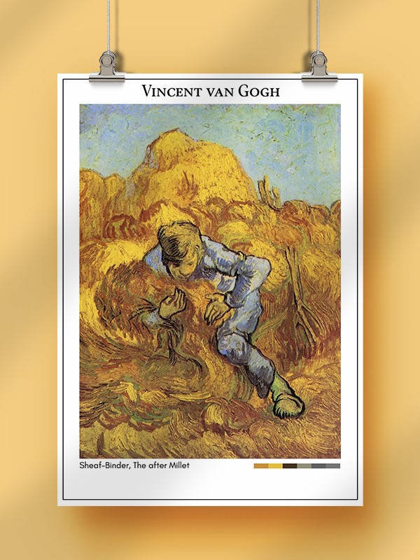 Vincent van Gogh Sheaf-Binder, The after Millet Poster