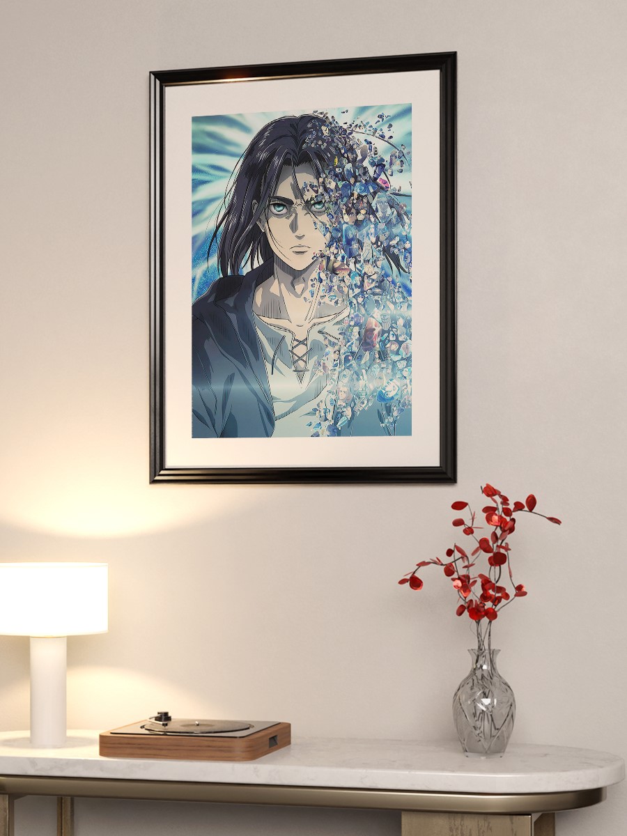 Shingeki Eren Yeager Anime Poster Çerçevesiz Yüksek Kalite Anime Duvar Poster