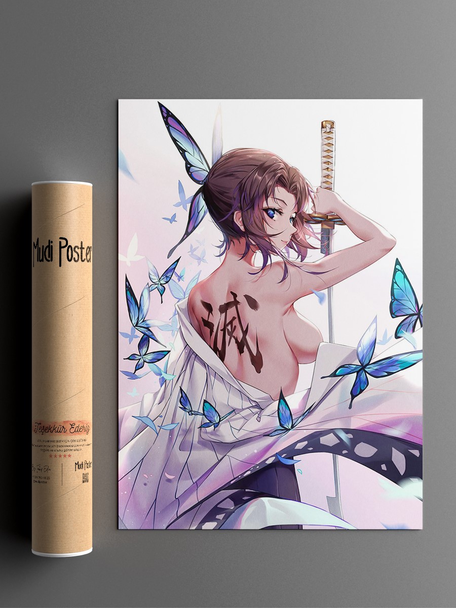 shinobu kocho demon slayer Anime Poster Çerçevesiz Yüksek Kalite Anime Duvar Poster