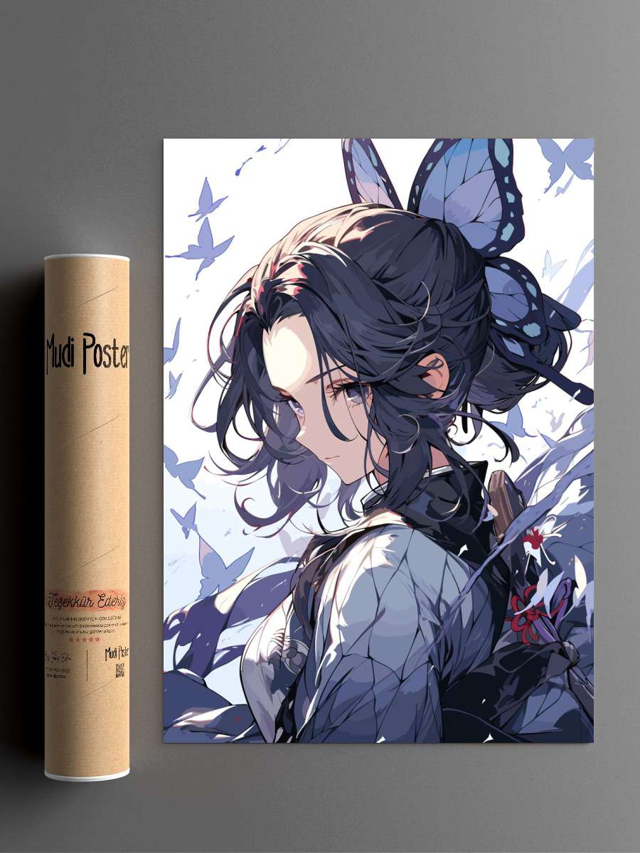 Shinobu Kocho Demon Slayer Anime Poster Çerçevesiz Yüksek Kalite Anime Duvar Poster