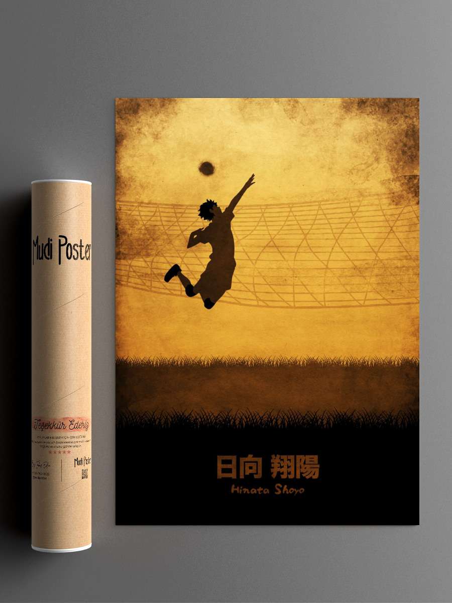 Shoyo Hinata Haikyuu Anime Poster Çerçevesiz Yüksek Kalite Anime Duvar Poster