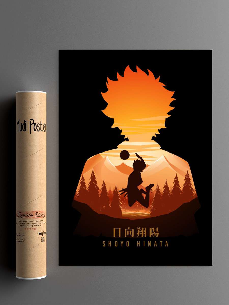 Shoyo Hinata Haikyuu Anime Poster Çerçevesiz Yüksek Kalite Anime Duvar Poster