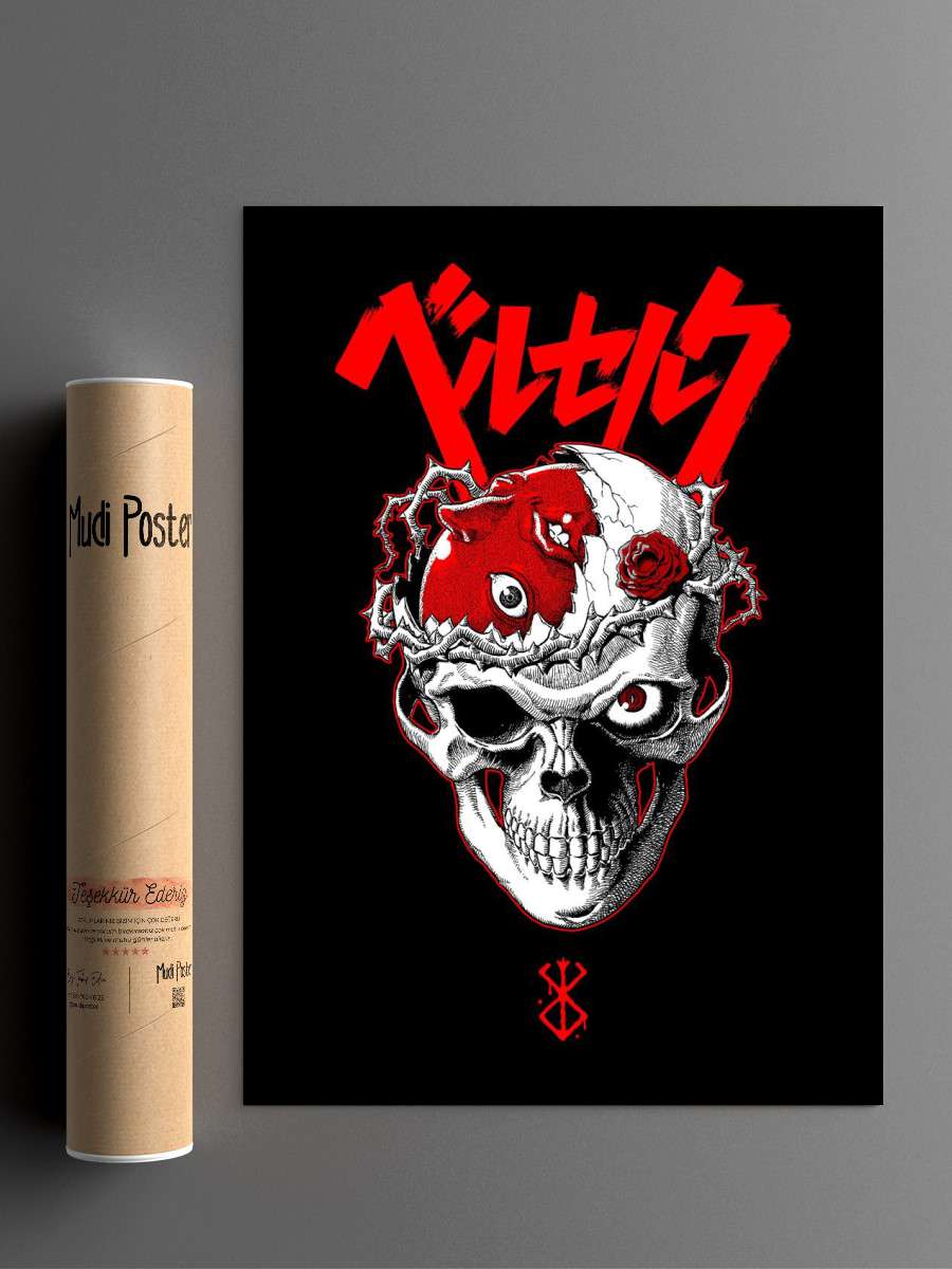 Skull Behelit Anime Poster Çerçevesiz Yüksek Kalite Anime Duvar Poster