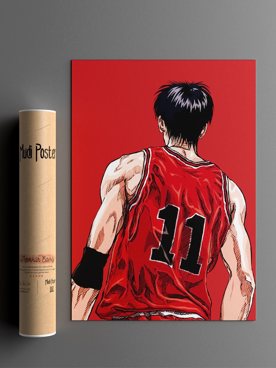 Slam Dunk Kaede Rukawa Anime Poster Çerçevesiz Yüksek Kalite Anime Duvar Poster
