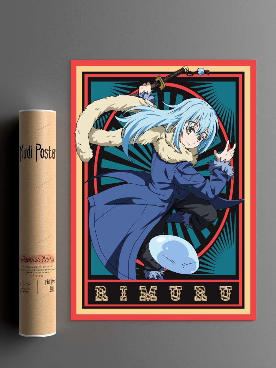 Slime Datta Ken Rimuru Anime Poster Çerçevesiz Yüksek Kalite Anime Duvar Poster