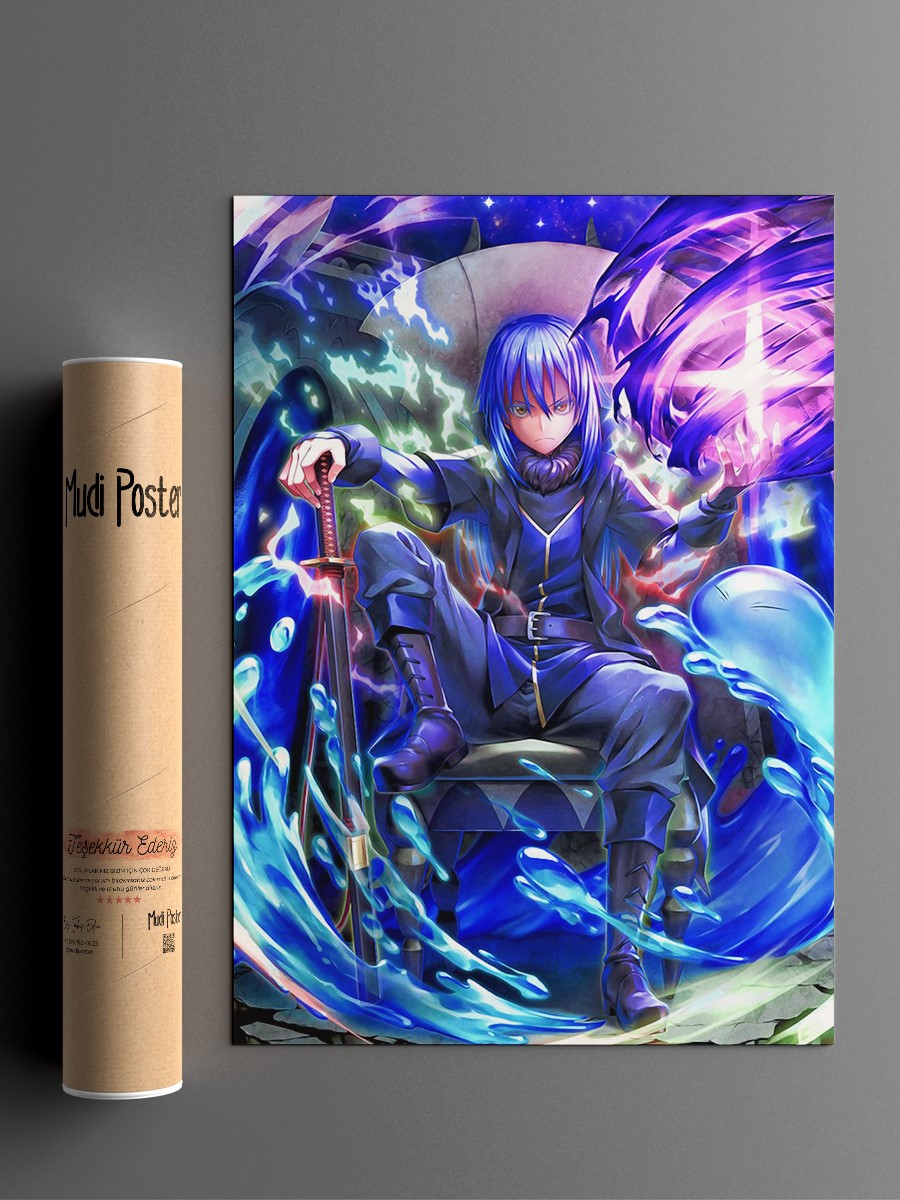 slime Anime Poster Çerçevesiz Yüksek Kalite Anime Duvar Poster
