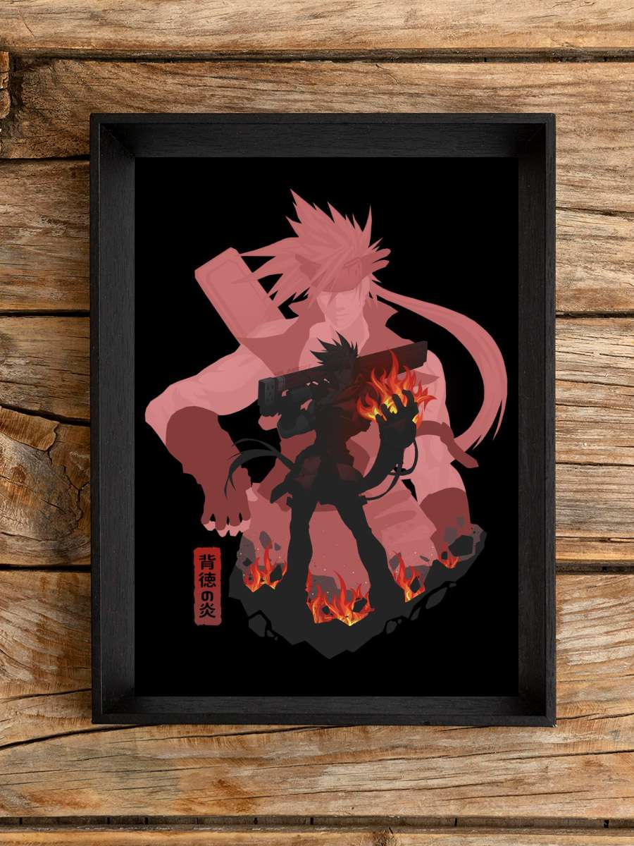 Sol Badguy Silhouette Anime Poster Çerçevesiz Yüksek Kalite Anime Duvar Poster
