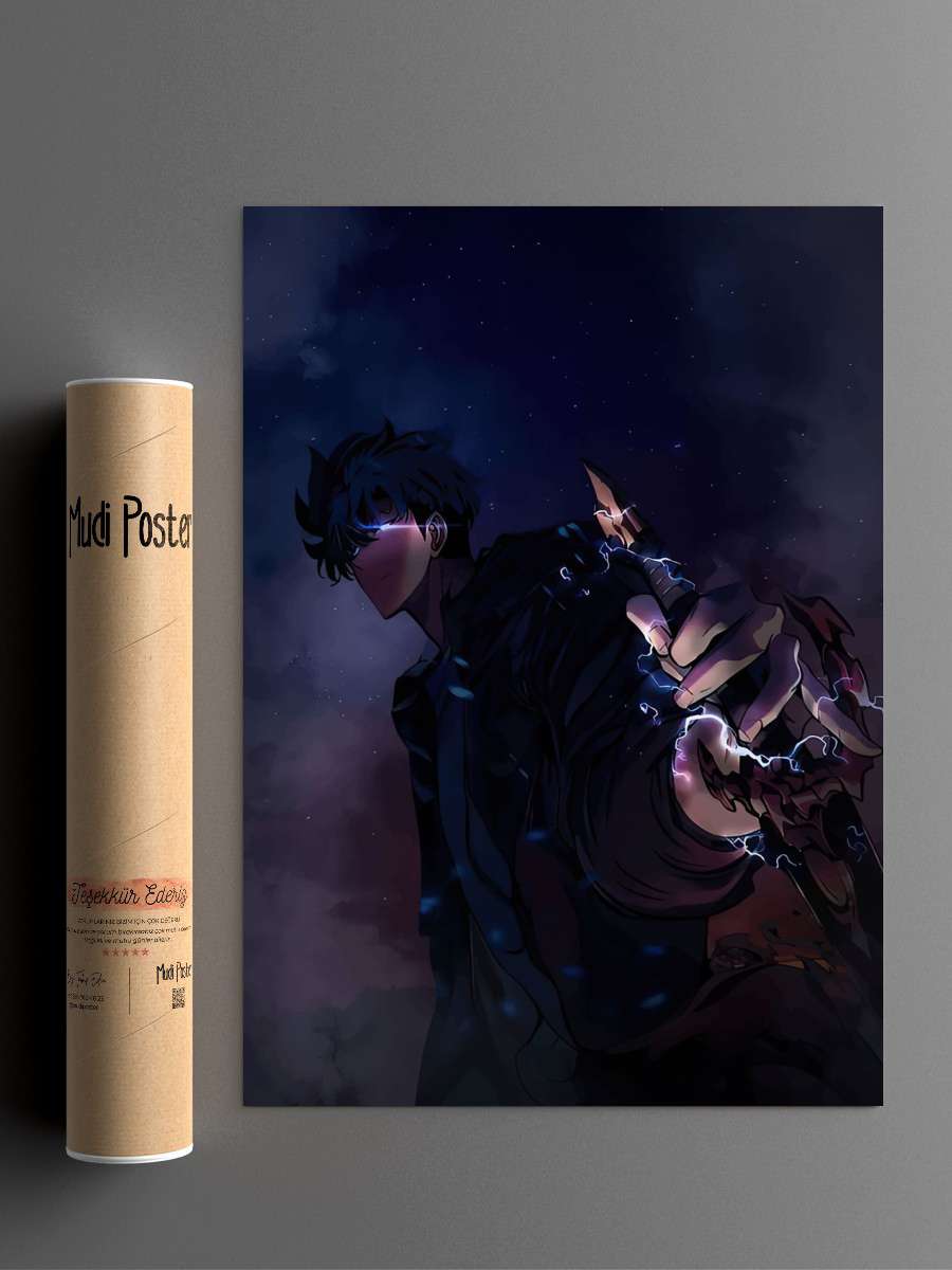 Solo Leveling Anime Poster Çerçevesiz Yüksek Kalite Anime Duvar Poster