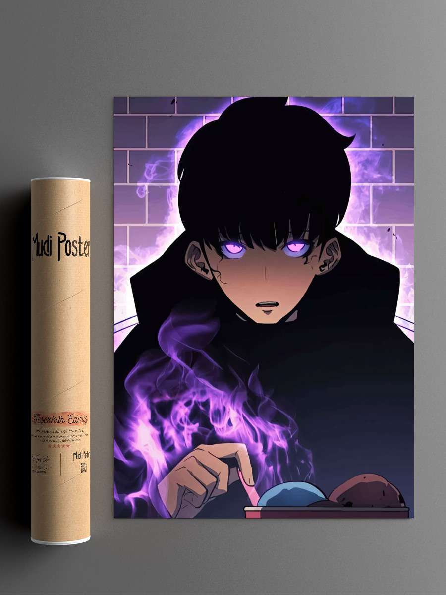 Solo Leveling Anime Poster Çerçevesiz Yüksek Kalite Anime Duvar Poster