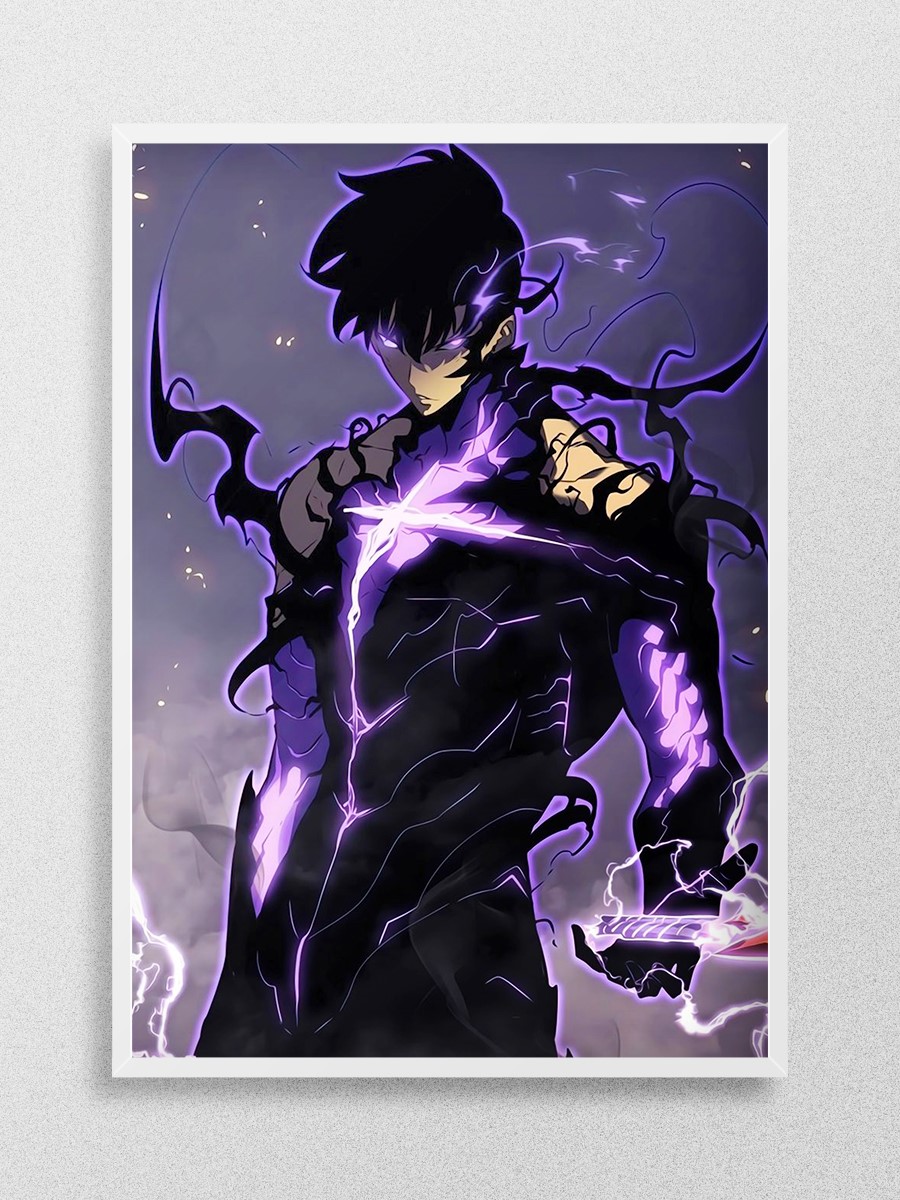 Solo leveling Anime Poster Çerçevesiz Yüksek Kalite Anime Duvar Poster