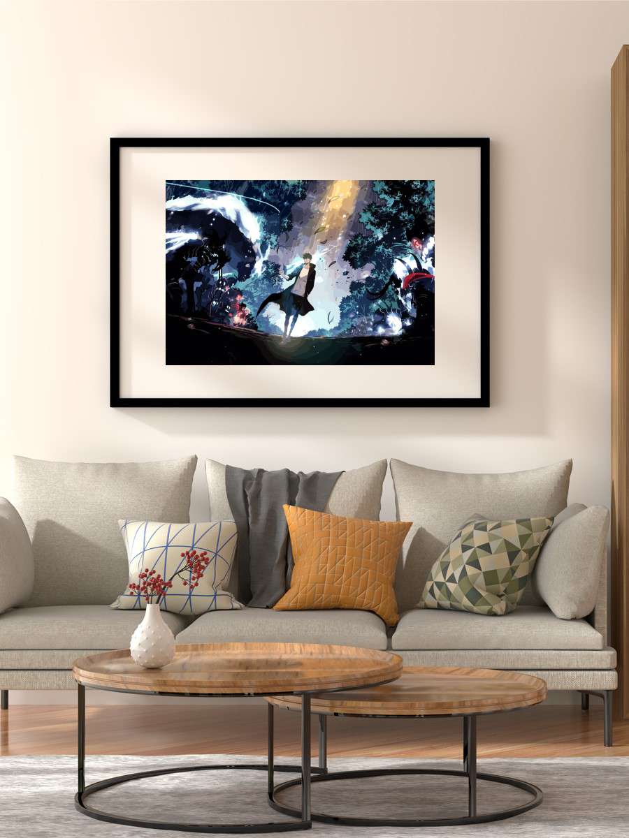 solo leveling Anime Poster Çerçevesiz Yüksek Kalite Anime Duvar Poster