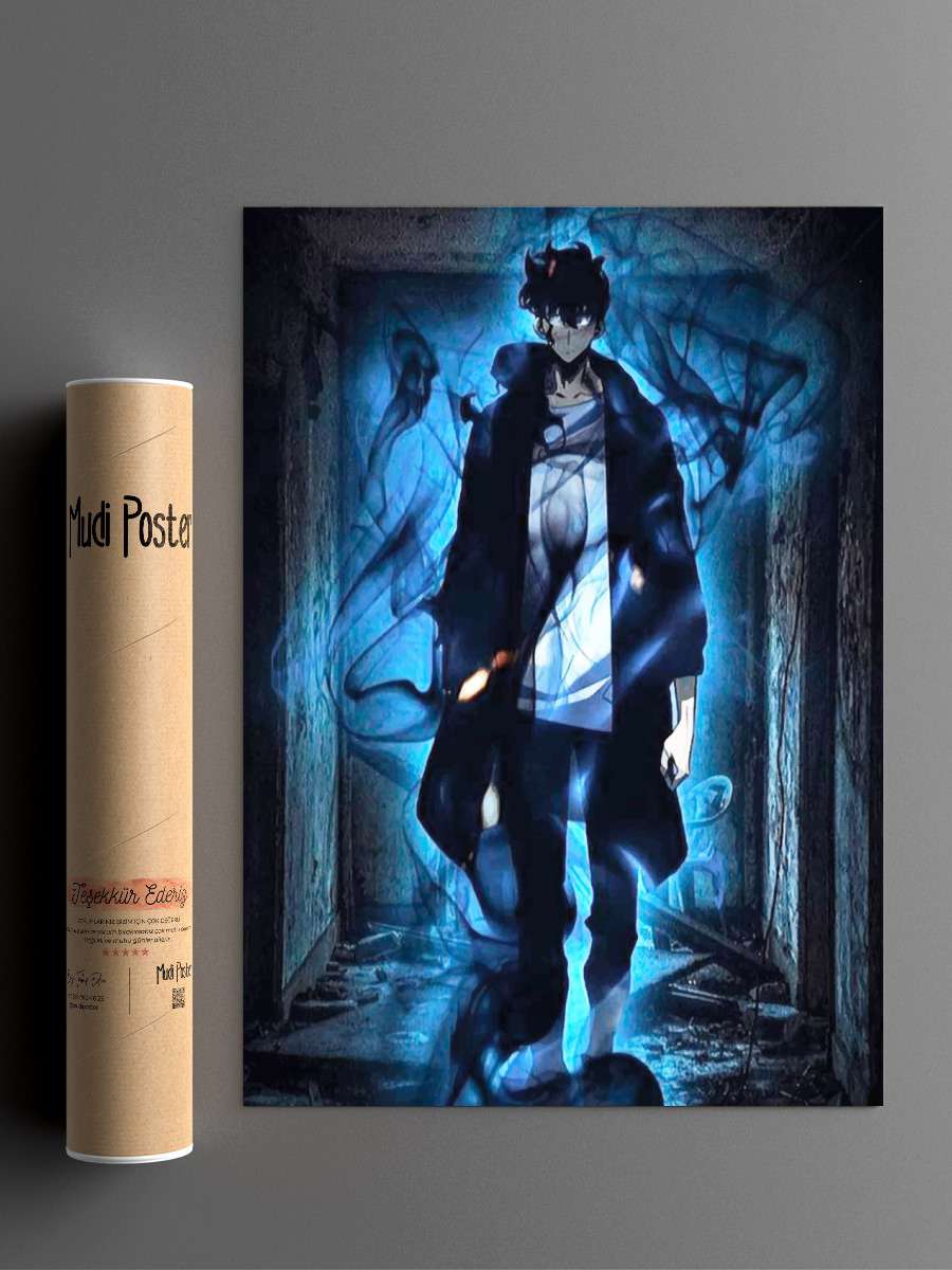 solo leveling Anime Poster Çerçevesiz Yüksek Kalite Anime Duvar Poster
