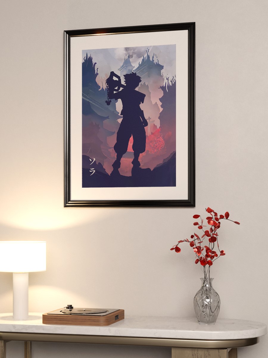 Sora Kingdom Hearts Anime Poster Çerçevesiz Yüksek Kalite Anime Duvar Poster