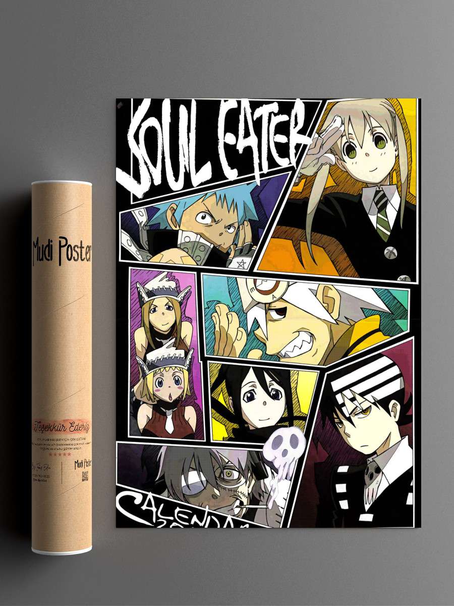 soul eater Manga Anime Poster Çerçevesiz Yüksek Kalite Anime Duvar Poster