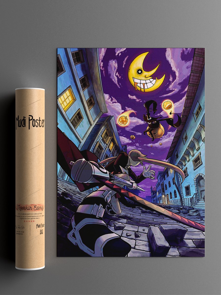 SOUL EATER MOON Anime Poster Çerçevesiz Yüksek Kalite Anime Duvar Poster