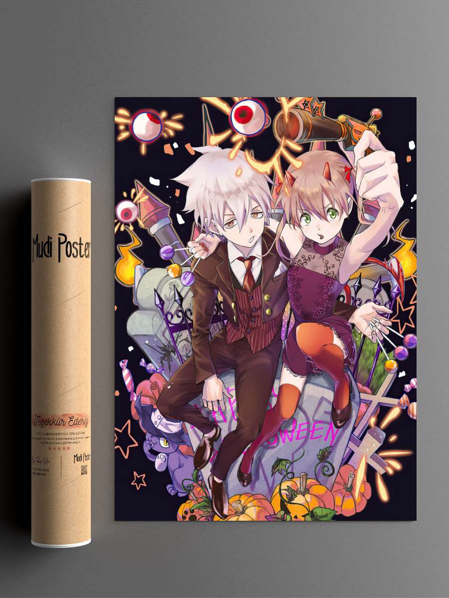 Soul Eater Anime Poster Çerçevesiz Yüksek Kalite Anime Duvar Poster