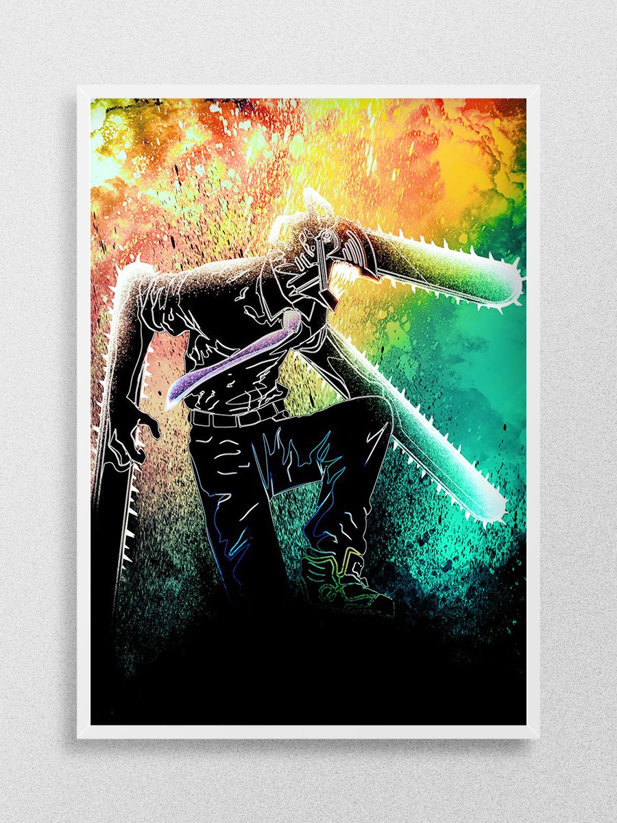 Soul of Chainsaw Anime Poster Çerçevesiz Yüksek Kalite Anime Duvar Poster