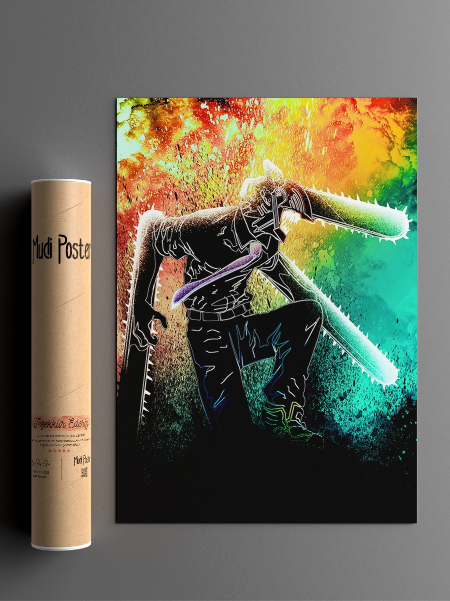 Soul of Chainsaw Anime Poster Çerçevesiz Yüksek Kalite Anime Duvar Poster