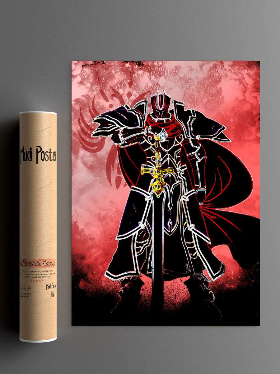 Soul of the Black Knight Anime Poster Çerçevesiz Yüksek Kalite Anime Duvar Poster