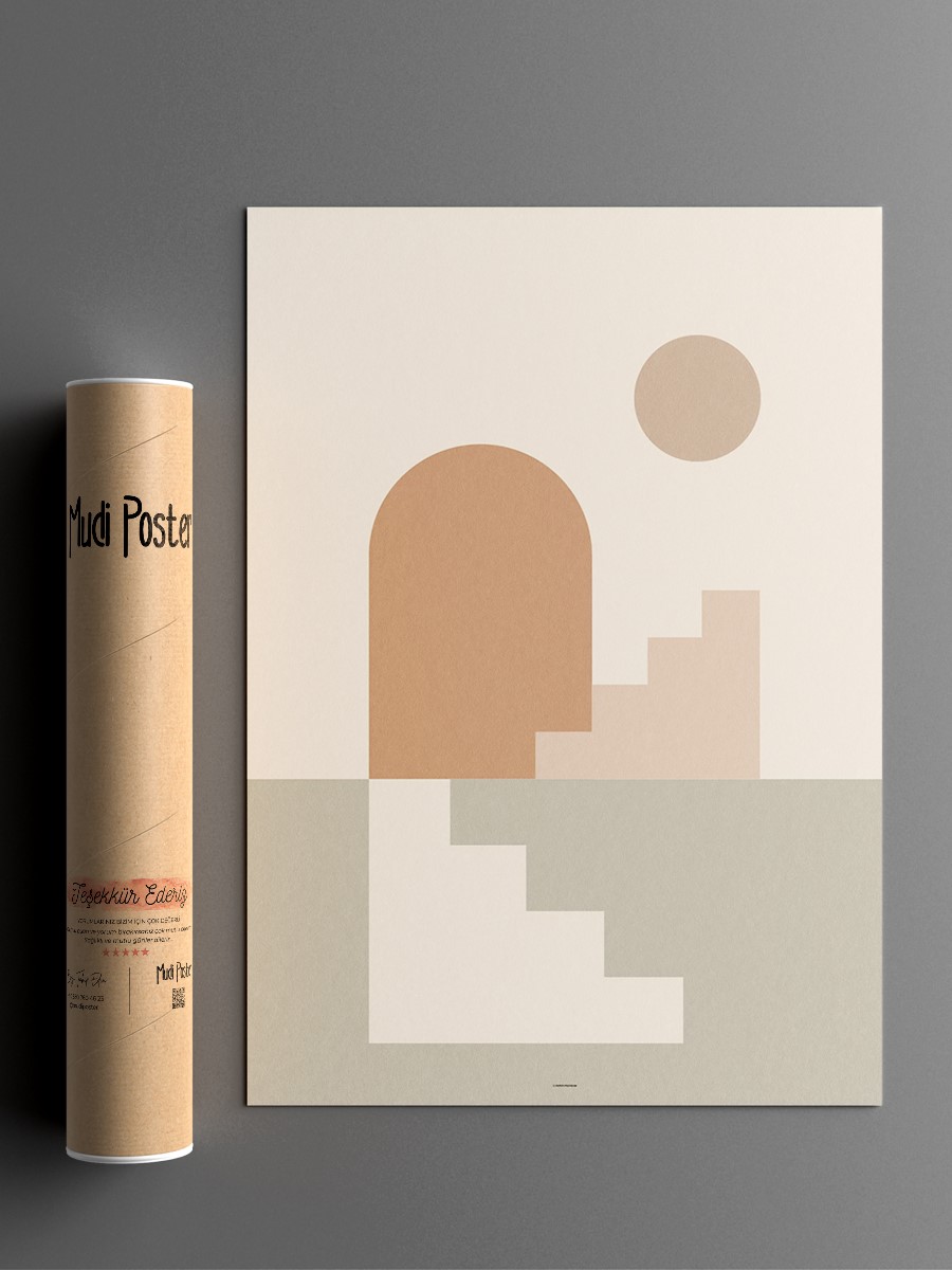 Soyut Abstract Poster Geometrik Duvar Tablosu Çerçevesiz Poster Salon, Mutfak Ve Ofis Duvar Dekoru