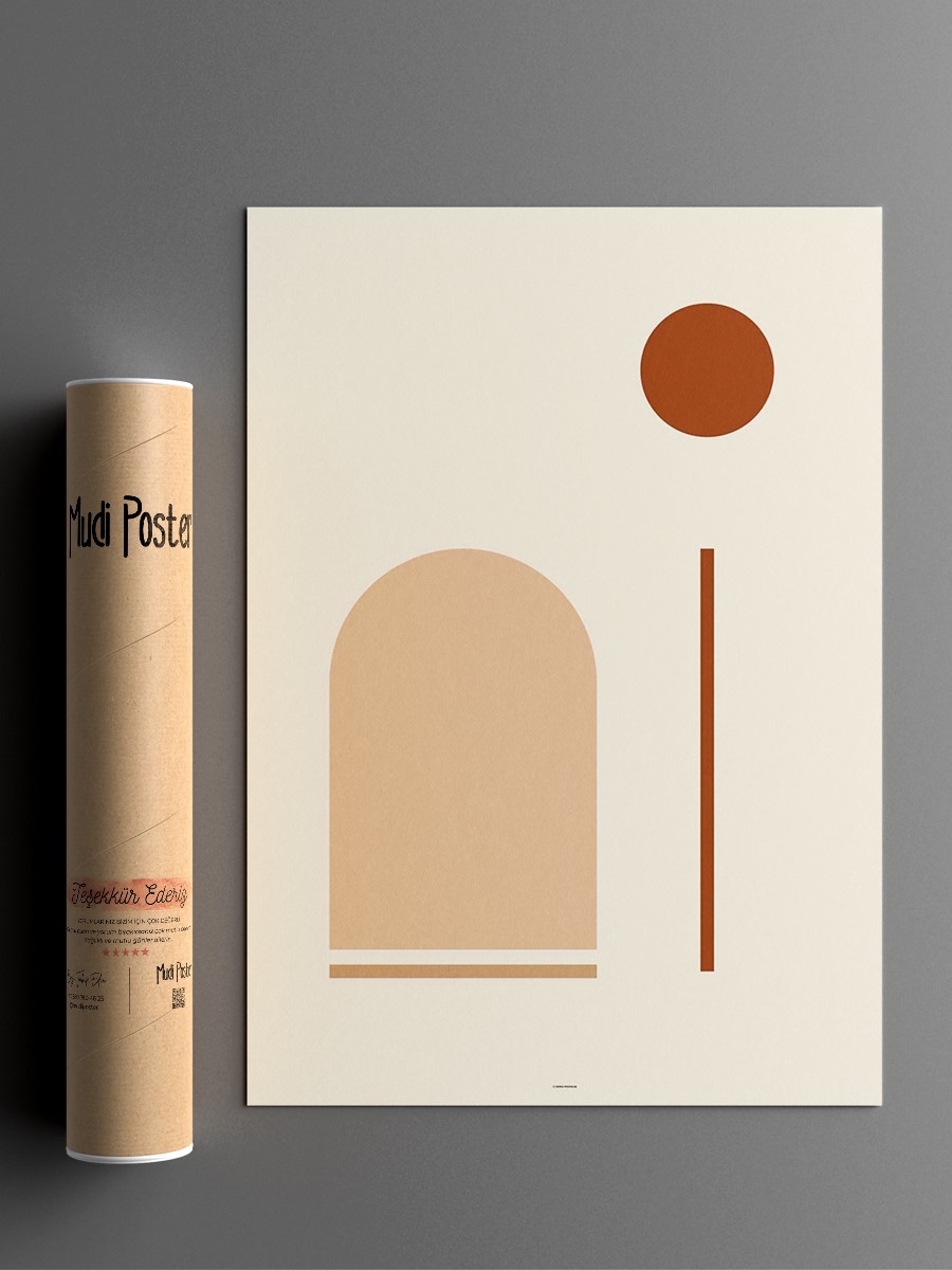 Soyut Abstract Poster Geometrik Duvar Tablosu Çerçevesiz Poster Salon, Mutfak Ve Ofis Duvar Dekoru