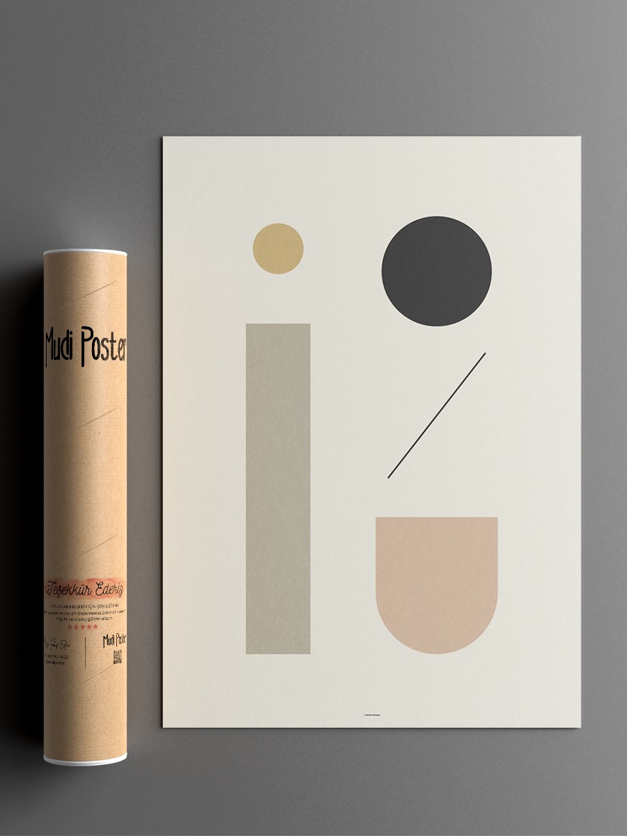 Soyut Abstract Poster Geometrik Duvar Tablosu Çerçevesiz Poster Salon, Mutfak Ve Ofis Duvar Dekoru