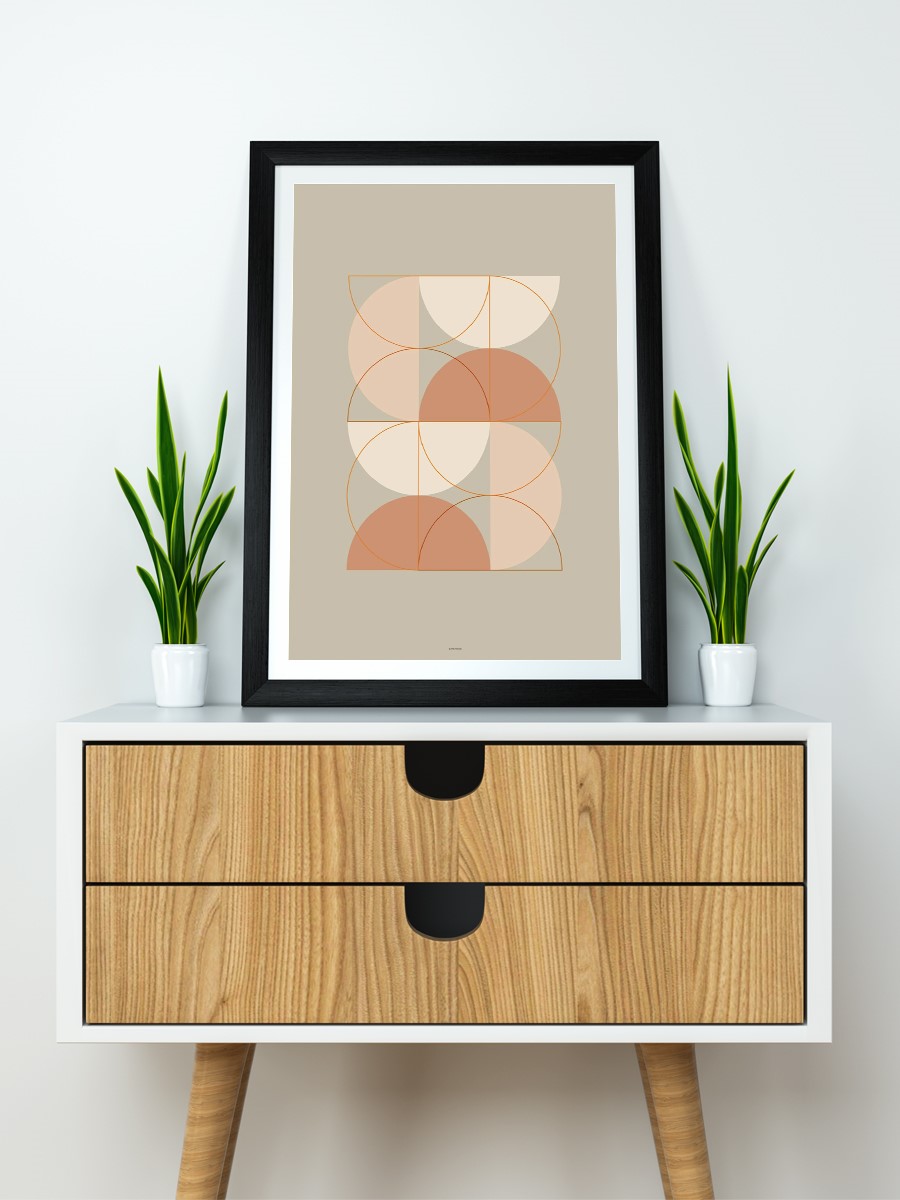 Soyut Abstract Poster Geometrik Duvar Tablosu Çerçevesiz Poster Salon, Mutfak Ve Ofis Duvar Dekoru