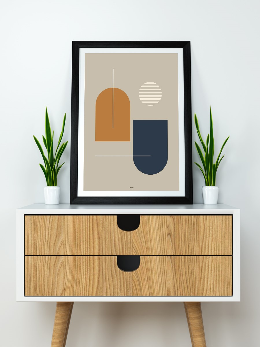 Soyut Abstract Poster Geometrik Duvar Tablosu Çerçevesiz Poster Salon, Mutfak Ve Ofis Duvar Dekoru